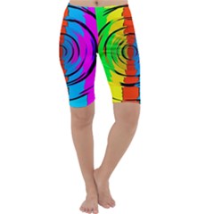 Rainbow Test Pattern Cropped Leggings  by StuffOrSomething