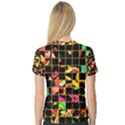 Pieces in squares Women s V－Neck Sport Mesh Tee View2