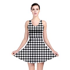 Black And White Scallop Repeat Pattern Reversible Skater Dresses by PaperandFrill