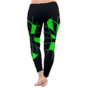 Green abstract flower Winter Leggings  View4