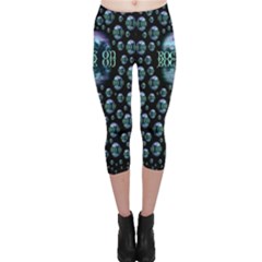 One Woman One Island And Rock On Capri Leggings  by pepitasart