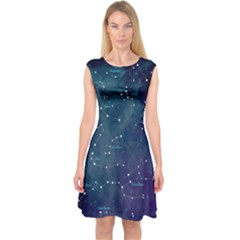 Constellations Capsleeve Midi Dress by DanaeStudio