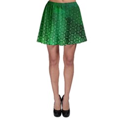Ombre Green Abstract Forest Skater Skirt by DanaeStudio