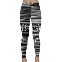 Black An White  chill Out  Yoga Leggings  by Valentinaart