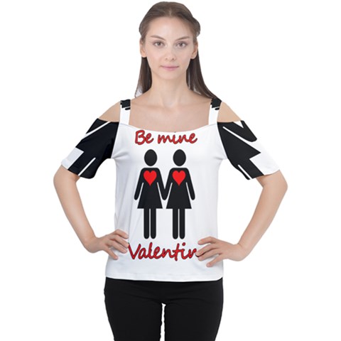 Be My Valentine 2 Women s Cutout Shoulder Tee by Valentinaart