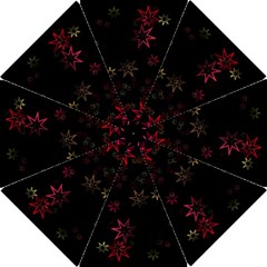 Christmas Background Motif Star Hook Handle Umbrellas (large) by Amaryn4rt