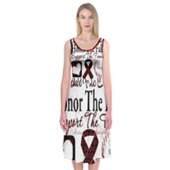 Sickle Cell Is Me Midi Sleeveless Dress by shawnstestimony