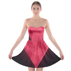 Geometric Triangle Pink Strapless Bra Top Dress by Nexatart