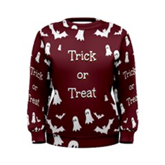 Halloween Free Card Trick Or Treat Women s Sweatshirt by Nexatart