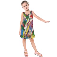 Abstract Art Art Artwork Colorful Kids  Sleeveless Dress by Nexatart