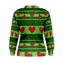 Fabric Christmas Hearts Texture Women s Sweatshirt View2