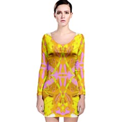 Yellow Brick Road Long Sleeve Velvet Bodycon Dress by AlmightyPsyche