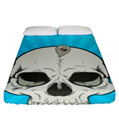 Skull Ball Line Schedule Fitted Sheet (king Size) by Simbadda