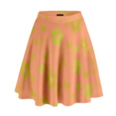 Floral Pattern High Waist Skirt by Valentinaart