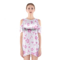 Floral Pattern Shoulder Cutout One Piece by Valentinaart