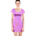 Floral pattern Short Sleeve Bodycon Dress View1