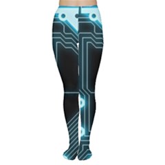 A Completely Seamless Background Design Circuitry Women s Tights by Amaryn4rt