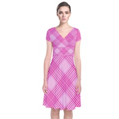 Pattern Short Sleeve Front Wrap Dress by Valentinaart