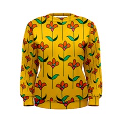 Small Flowers Pattern Floral Seamless Vector Women s Sweatshirt by Simbadda