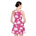 Pink Floral and Elephants Pattern Design Reversible Skater Dress View2