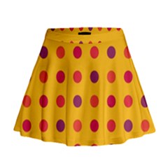 Polka Dots  Mini Flare Skirt by Valentinaart