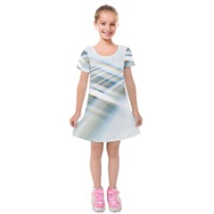 Business Background Abstract Kids  Short Sleeve Velvet Dress by Simbadda