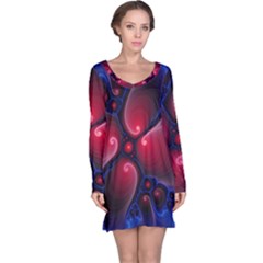 Color Fractal Pattern Long Sleeve Nightdress by Nexatart