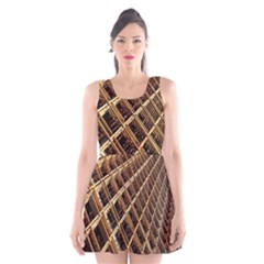 Construction Site Rusty Frames Making A Construction Site Abstract Scoop Neck Skater Dress by Nexatart