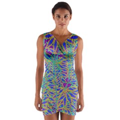 Abstract Floral Background Wrap Front Bodycon Dress by Nexatart