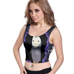 Fractal Image With Penguin Drawing Crop Top by Nexatart