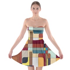Patchwork Strapless Bra Top Dress by digitaldivadesigns