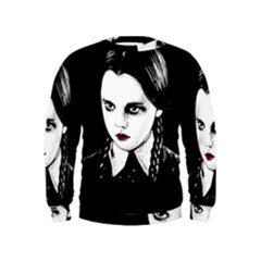 Wednesday Addams Kids  Sweatshirt by Valentinaart