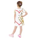 Heart Transparent Background Love Kids  Short Sleeve Velvet Dress View2