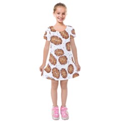 Formalin Paraffin Human Stomach Stained Bacteria Brown Kids  Short Sleeve Velvet Dress by Mariart