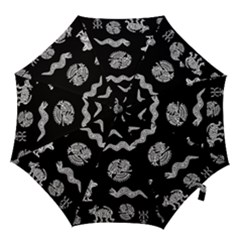 Aztecs Pattern Hook Handle Umbrellas (medium) by Valentinaart