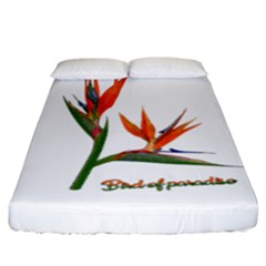 Bird Of Paradise Fitted Sheet (california King Size) by Valentinaart