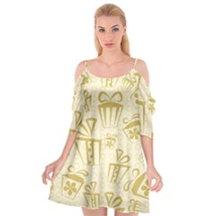 Gift Party Polka Grey Cutout Spaghetti Strap Chiffon Dress by Mariart