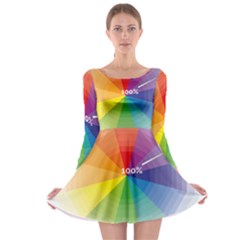Colour Value Diagram Circle Round Long Sleeve Skater Dress by Mariart