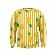 Pineapple Kids  Sweatshirt by LimeGreenFlamingo