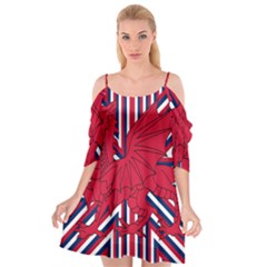 Alternatively Mega British America Red Dragon Cutout Spaghetti Strap Chiffon Dress by Mariart