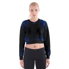 Colorful Light Ray Border Animation Loop Blue Motion Background Space Cropped Sweatshirt by Mariart