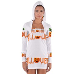 Halloween Long Sleeve Hooded T-shirt by Valentinaart
