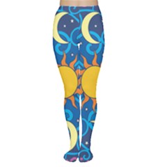 Sun Moon Star Space Vector Clipart Women s Tights by Mariart