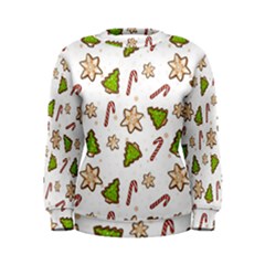Ginger Cookies Christmas Pattern Women s Sweatshirt by Valentinaart