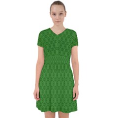 Green Seed Polka Adorable In Chiffon Dress by Mariart