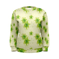 Leaf Green Star Beauty Women s Sweatshirt by Mariart