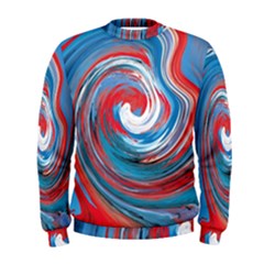Red And Blue Rounds Men s Sweatshirt by berwies