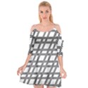 Grid Pattern Seamless Monochrome Cutout Spaghetti Strap Chiffon Dress View1
