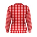 Large Christmas Red and White Gingham Check Plaid Women s Sweatshirt View2