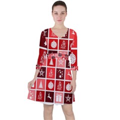 Christmas Map Innovative Modern Ruffle Dress by BangZart